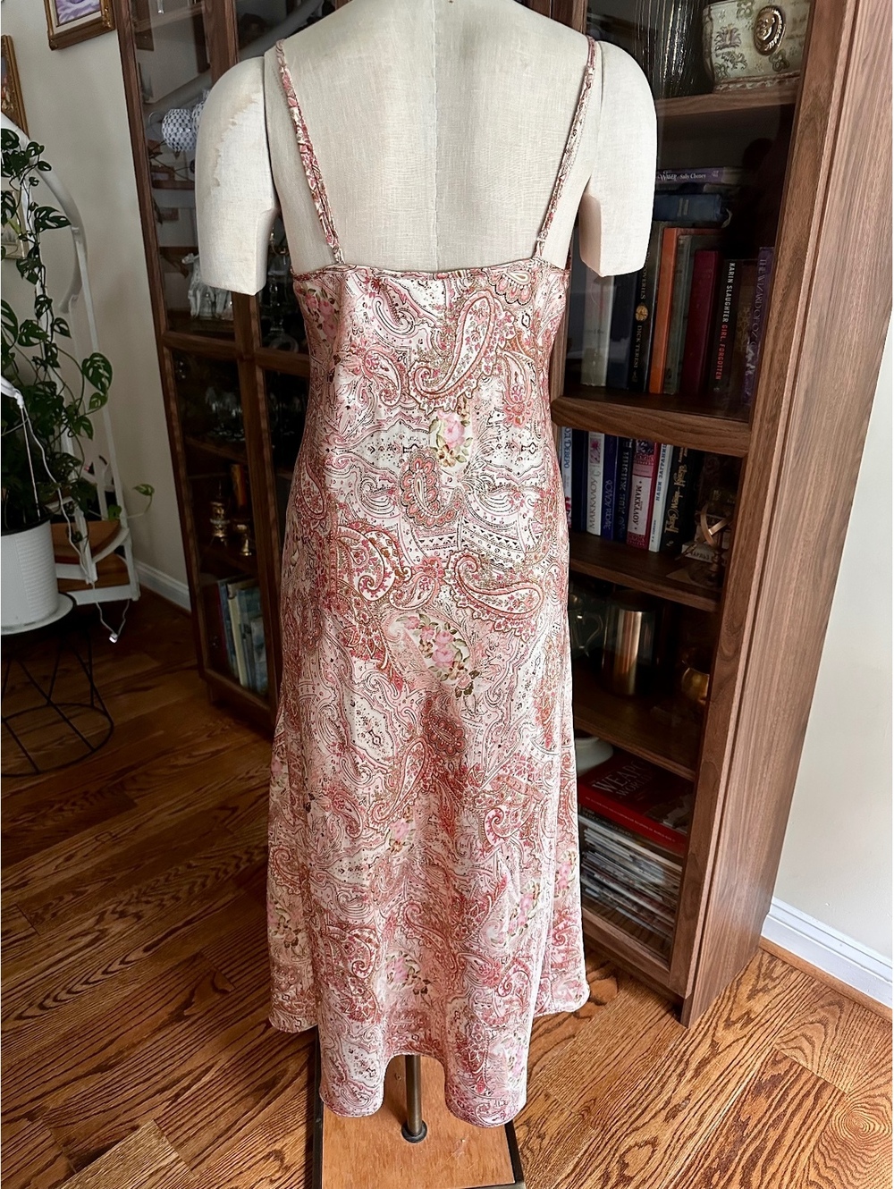 Vintage Madison Studio Intimates Paisley Lace-Trim Slip Dress size L. Brand New - Picture 5 of 7